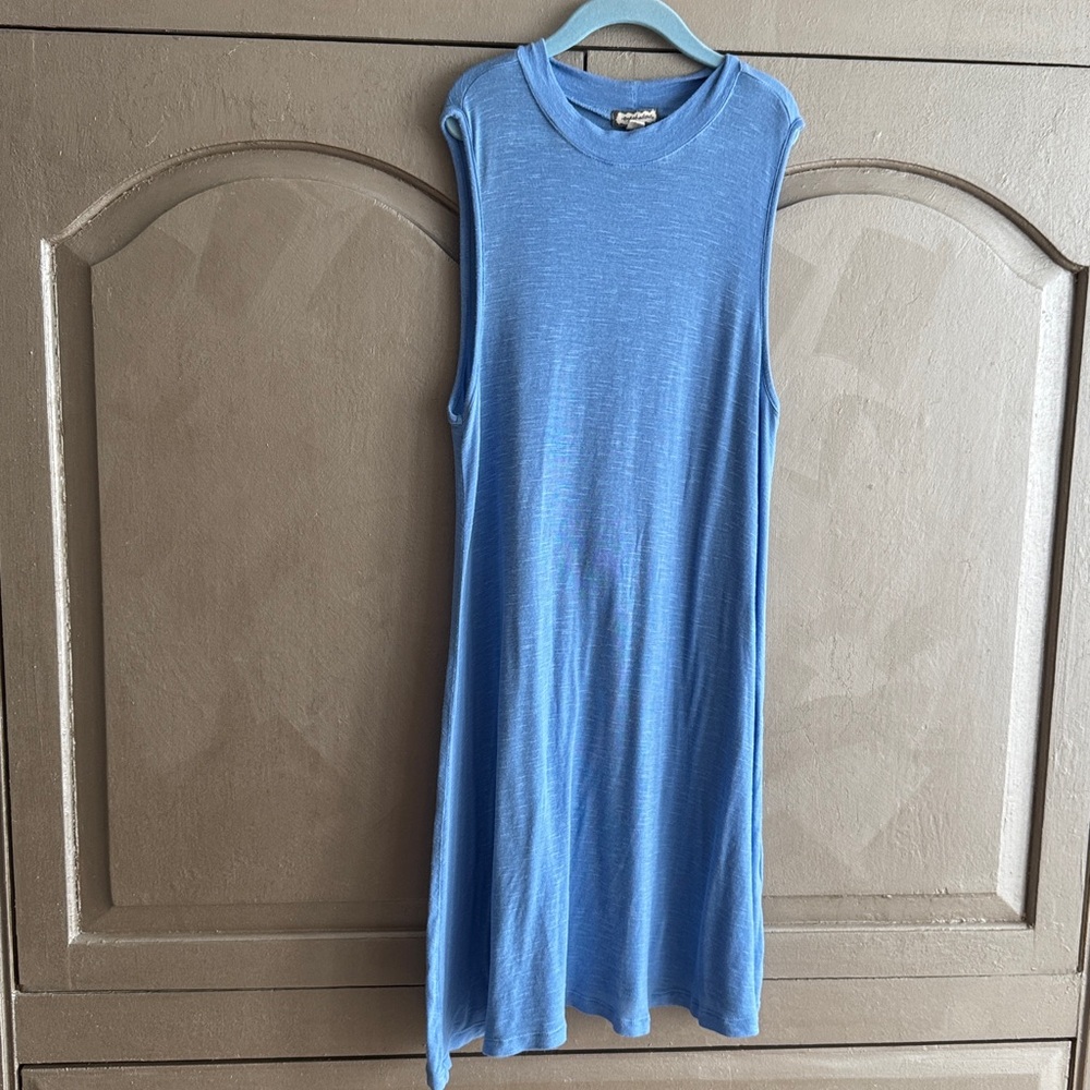 EyeShadow Blue Knit sleeveless dress lightweight size Large